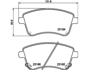 Колодки тормозные передние к-кт для Kia Venga 2010-2018 новый