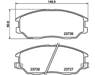 Колодки тормозные передние к-кт для Hyundai XG 1998-2005 новый