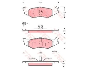 Колодки тормозные задние дисковые к-кт для Chrysler Concord 1998-2004 новый