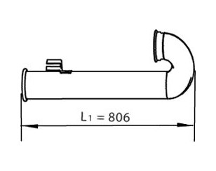 Труба глушителя для DAF XF 105 2005-2013 новый