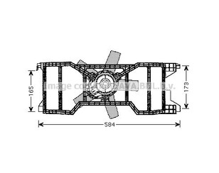 Вентилятор радиатора для Mazda Mazda 2 (DY) 2003-2006 новый
