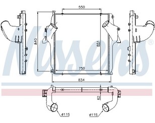 Интеркулер для Mercedes Benz TRUCK ACTROS MP2 2002-2008 новый