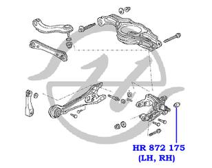 Сайлентблок заднего поворотного кулака для Honda Odyssey II 1999-2004 новый