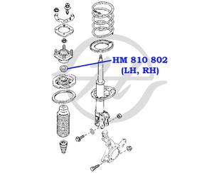 Подшипник опоры переднего амортизатора для Mazda 323 (BJ) 1998-2003 новый