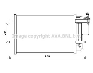 Радиатор кондиционера (конденсер) для Mazda Mazda 3 (BL) 2009-2013 новый