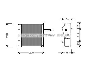 Радиатор отопителя для Fiat Barchetta 1995-2005 новый