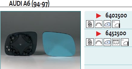 Стекло зеркала электрического правого