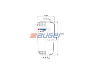 Воздушная подушка (опора пневматическая) для MAN 2-Serie F90 1986-1997 новый