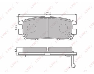 Колодки тормозные задние дисковые к-кт для Mitsubishi L400 1994-2006 новый