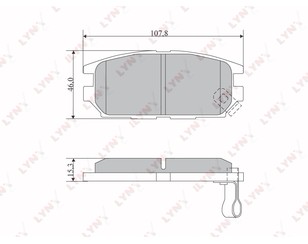 Колодки тормозные задние дисковые к-кт для Mitsubishi Sigma 1991-1996 новый