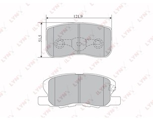 Колодки тормозные передние к-кт для Mitsubishi Colt (Z3) 2003-2012 новый