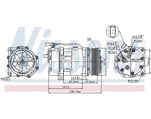 Компрессор системы кондиционирования для Ford Galaxy 1995-2006 новый