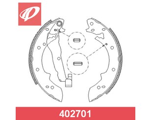 Колодки барабанные к-кт для Renault R21 1986-1994 новый