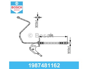 Шланг тормозной задний правый для Opel Astra G 1998-2005 новый