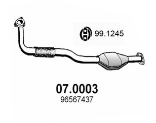 Приемная труба глушителя для Daewoo Matiz (M100/M150) 1998-2015 новый