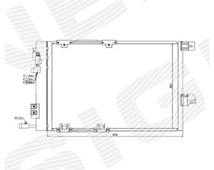 Радиатор кондиционера (конденсер) для Opel Zafira A (F75) 1999-2005 новый