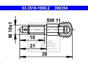 Штуцер прокачки тормозов для Skoda Roomster 2006-2015 новый