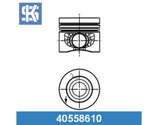 Поршень 0,25 для Audi A3 [8PA] Sportback 2004-2013 новый