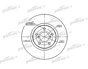 Диск тормозной передний вентилируемый для Subaru Impreza (G10) 1993-1996 новый