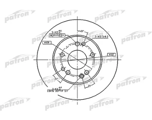 Диск тормозной передний не вентилируемый для Mercedes Benz W124 1984-1993 новый