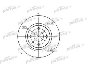 Диск тормозной передний не вентилируемый для Fiat Punto II (188) 1999-2010 новый