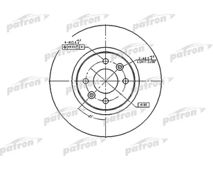 Диск тормозной передний вентилируемый для Renault Scenic 1999-2003 новый