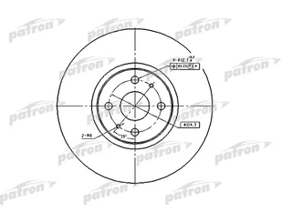 Диск тормозной передний вентилируемый для Hyundai Sonata IV (EF) 1998-2001 новый