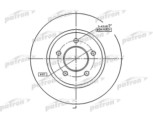 Диск тормозной передний вентилируемый для Chrysler Pacifica 2003-2008 новый