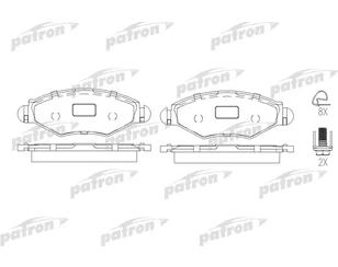 Колодки тормозные передние к-кт для Peugeot 206 1998-2012 новый