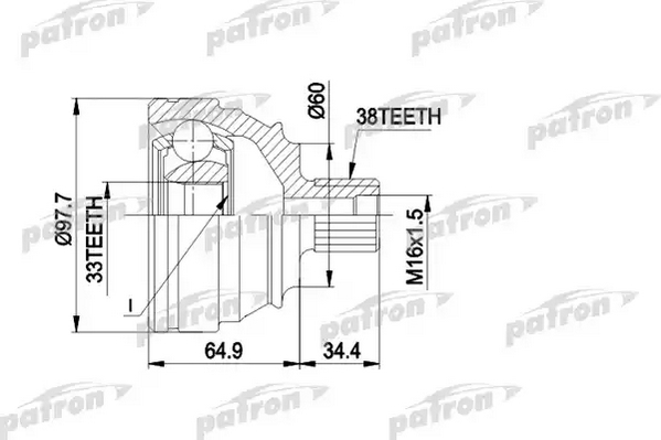 ШРУС наружный передний