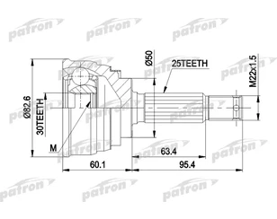 ШРУС наружный передний для Mitsubishi Colt 1988-1992 новый