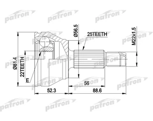 ШРУС наружный передний для Ford Escort/Orion 1995-2001 новый