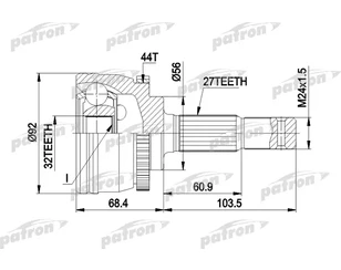 ШРУС наружный передний для Nissan Primera P11E 1996-2002 новый