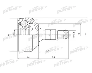 ШРУС наружный передний для Citroen C4 Grand Picasso 2006-2014 новый