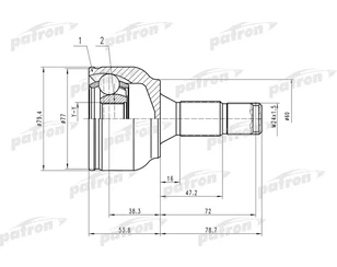 ШРУС наружный передний для Citroen C4 2005-2011 новый