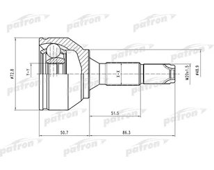 ШРУС наружный передний для Citroen C2 2003-2008 новый