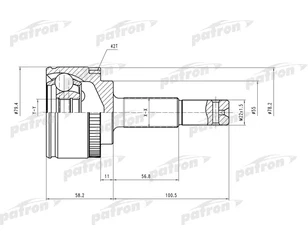 ШРУС наружный передний для Nissan Almera Classic (B10) 2006-2013 новый