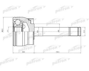 ШРУС наружный передний для Nissan King Cab D21 1985-1998 новый