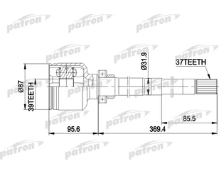 ШРУС внутренний передний для Citroen Jumper 244 2002-2006 новый