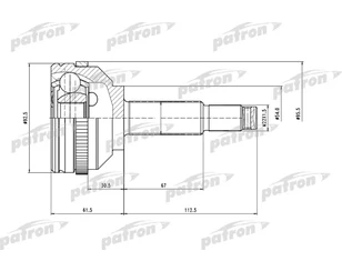 ШРУС наружный передний для Chrysler Pacifica 2003-2008 новый