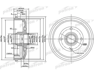 Барабан тормозной для Ford Escort/Orion 1995-2001 новый