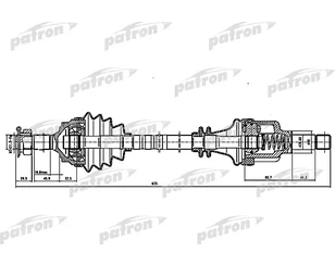 Полуось передняя левая для Peugeot 205 1983-1996 новый