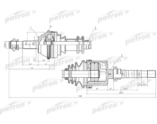 Полуось передняя левая для Fiat Ducato 1990-1994 новый