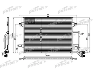 Радиатор кондиционера (конденсер) для Audi A6 [C5] 1997-2004 новый