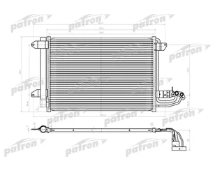 Радиатор кондиционера (конденсер) для VW Touran 2010-2016 новый