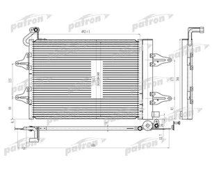 Радиатор кондиционера (конденсер) для Skoda Roomster 2006-2015 новый