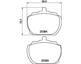 Колодки тормозные передние к-кт для Ford Transit 1985-1991 новый