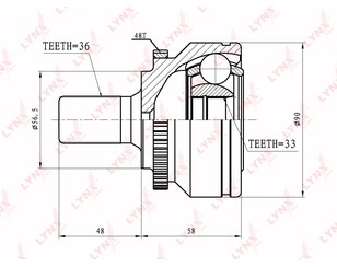 ШРУС наружный передний для Volvo V70 1997-2000 новый