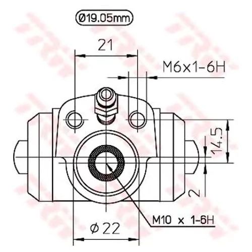 Цилиндр тормозной задний