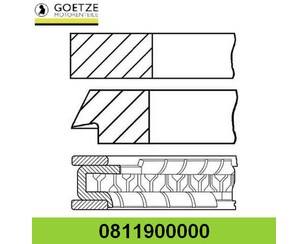 Кольца поршневые к-кт на 1 цилиндр для Mercedes Benz W211 E-Klasse 2002-2009 новый